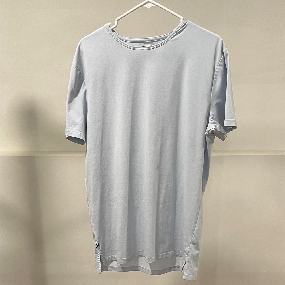 Cuts Clothing Split Hem Mens XL Light Blue Shirt